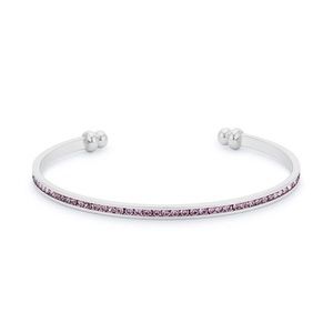 Channel-Set Lavender Cubic Zirconia Cuff